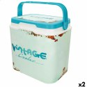 Usztywniana lodówka turystyczna Aktive Niebieski Plastikowy 24 L 37 x 35 x 27 cm (2 Sztuk)