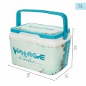 Usztywniana lodówka turystyczna Aktive Niebieski Plastikowy 5 L 28 x 19 x 21 cm (6 Sztuk)