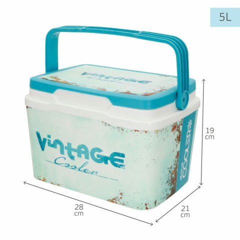 Usztywniana lodówka turystyczna Aktive Niebieski Plastikowy 5 L 28 x 19 x 21 cm (6 Sztuk)