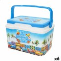 Usztywniana lodówka turystyczna Aktive Niebieski Plastikowy 5 L 28 x 19 x 21 cm (6 Sztuk)