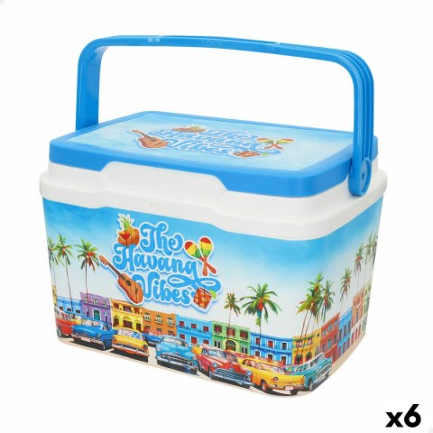 Usztywniana lodówka turystyczna Aktive Niebieski Plastikowy 5 L 28 x 19 x 21 cm (6 Sztuk)