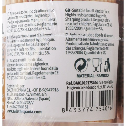 Wykałaczki Algon Set 400 Części (24 Sztuk)