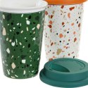 Kubek DKD Home Decor Terrazo Silikon Porcelana (400 ml) (4 pcs)