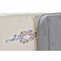 Neseser DKD Home Decor Szary Biały Morski (30 x 10 x 20 cm) (2 Sztuk)