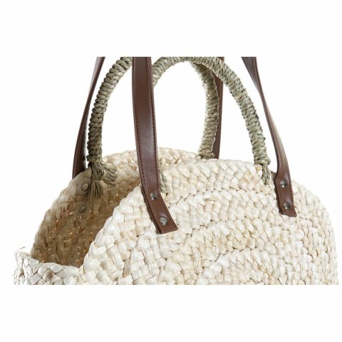 Torba na ramię DKD Home Decor Naturalny Szary Poliester Mięta Włókno (39 x 9 x 48 cm) (2 Sztuk)