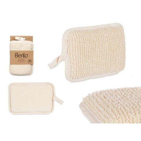 Gąbka do Ciała Berilo Biały Beżowy 11 x 16,5 x 2 cm (12 Sztuk)