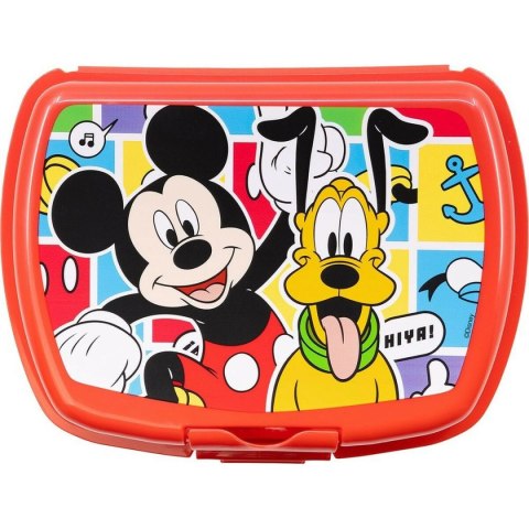 Pudełko na drugie śniadanie Mickey Mouse CZ11370 Czerwony Plastikowy