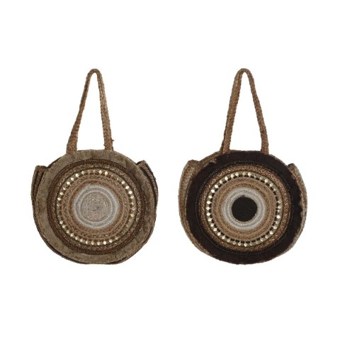 Torba Damska DKD Home Decor Brązowy Krem 36 x 11 x 36 cm (2 Sztuk)