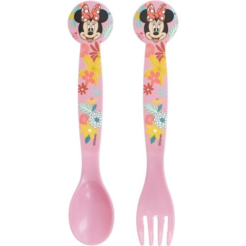 Zestaw sztućców Minnie Mouse CZ11401 Różowy Plastikowy 2 Części