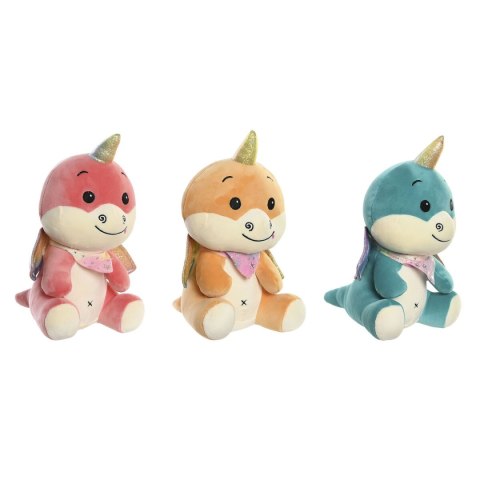 Pluszak DKD Home Decor Żółty Pomarańczowy Mięta Poliester Dziecięcy 19 x 20 x 28 cm (3 Sztuk)