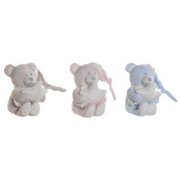 Pluszak Home ESPRIT Niebieski Beżowy Różowy Poliester 20 x 10 x 15 cm (3 Sztuk)