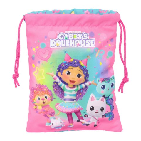 Torba na przekąski Gabby's Dollhouse Confetti Różowy Turkusowy