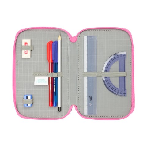 Piórnik potrójny Gabby's Dollhouse Confetti Różowy Turkusowy 12,5 x 19,5 x 5,5 cm 37 Części