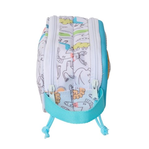 Piórnik Podwójny Safta Niebieski Biały 21 x 8 x 6 cm 3D