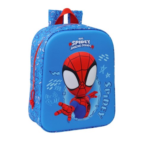 Plecak dziecięcy Spider-Man Czerwony Granatowy 22 x 27 x 10 cm 3D