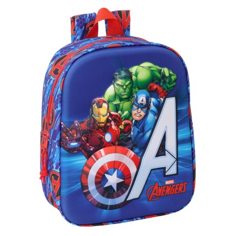 Plecak dziecięcy The Avengers Czerwony Ciemnoniebieski 22 x 27 x 10 cm 3D