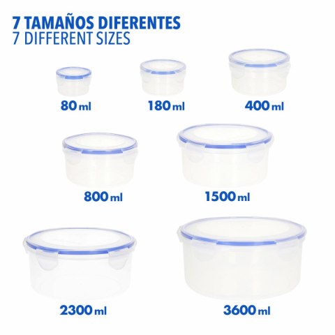 Zestaw hermetycznych pojemników kuchennych segmentowych Max Home 23 x 11 x 23 cm 6 Sztuk