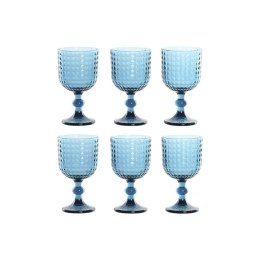 Zestaw kubków Home ESPRIT Niebieski Szkło 380 ml (6 Sztuk)