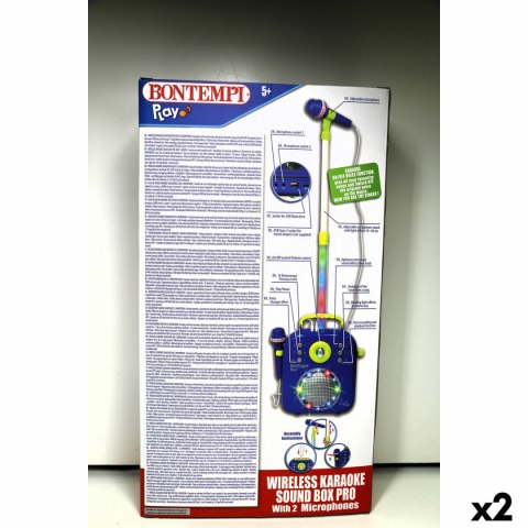 Głośnik z Mikrofonem Karaoke Bontempi 2 Sztuk