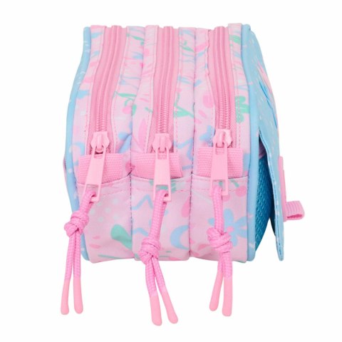 Piórnik Potrójny BlackFit8 Smile Różowy Jasnoniebieski 21,5 x 10 x 8 cm