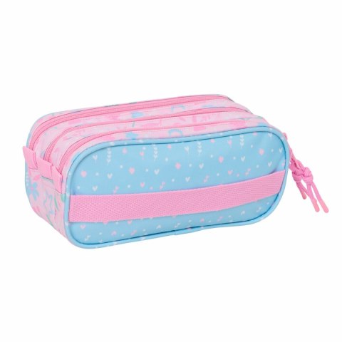 Piórnik Potrójny BlackFit8 Smile Różowy Jasnoniebieski 21,5 x 10 x 8 cm