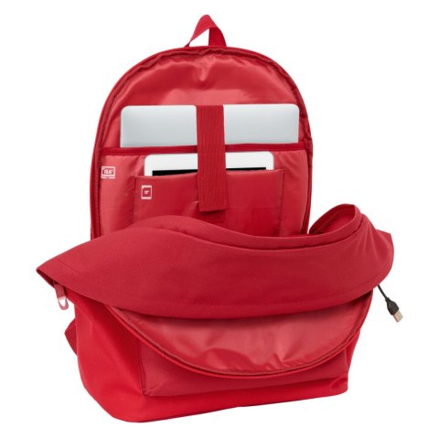 Plecak na laptopa i tableta z wyjściem USB Sevilla Fútbol Club Czerwony