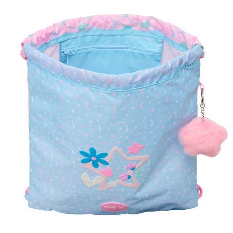 Worek na buty ze sznurkami BlackFit8 Smile Niebieski Różowy 35 x 40 x 1 cm