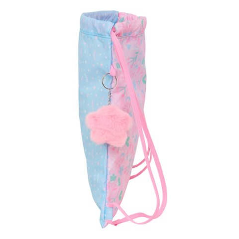 Worek na buty ze sznurkami BlackFit8 Smile Niebieski Różowy 35 x 40 x 1 cm