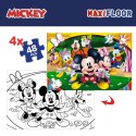 Zestaw 4 Puzzli Mickey Mouse 35 x 1,5 x 25 cm 48 Części (6 Sztuk)
