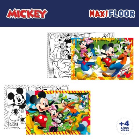Zestaw 4 Puzzli Mickey Mouse 35 x 1,5 x 25 cm 48 Części (6 Sztuk)