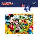 Zestaw 4 Puzzli Mickey Mouse 35 x 1,5 x 25 cm 48 Części (6 Sztuk)