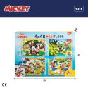 Zestaw 4 Puzzli Mickey Mouse 35 x 1,5 x 25 cm 48 Części (6 Sztuk)