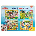 Zestaw 4 Puzzli Mickey Mouse 35 x 1,5 x 25 cm 48 Części (6 Sztuk)