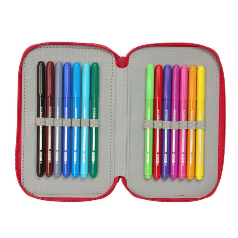 Piórnik potrójny Sevilla Fútbol Club Czerwony 12,5 x 19,5 x 5,5 cm 37 Części