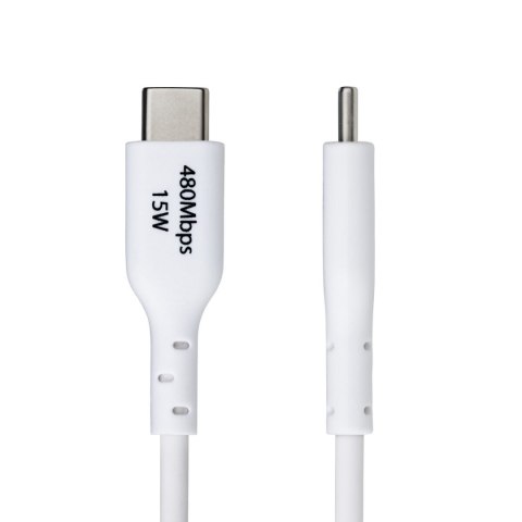 Kabel USB Startech USB2AC1MNCWHE Biały 1 m