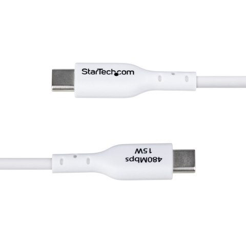Kabel USB Startech USB2AC1MNCWHE Biały 1 m