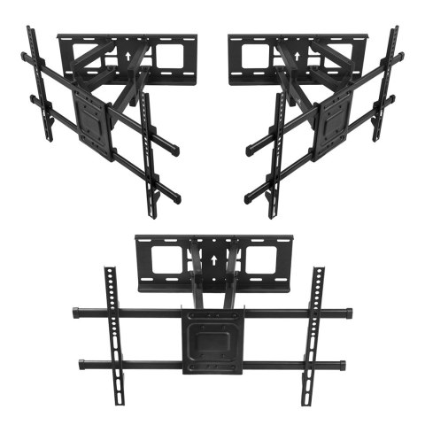 MACLEAN UCHWYT DO TV, MAX VESA 600X400, 32-85", 60KG, REG.KĄTA W PIONIE I POZIOMIE, PROFIL 65-390MM, CZARNY MC-789