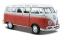 Model metalowy Volkswagen Samba biało-czerwiny