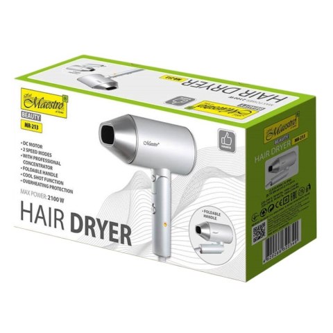 Podróżna suszarka do włosów 2100W MR-213