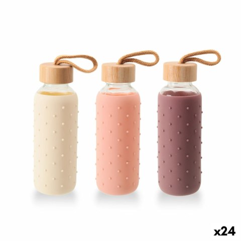 Butelka wody Bewinner Szkło Silikon 400 ml 7 x 7 x 19,8 cm (24 Sztuk)