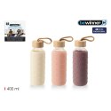 Butelka wody Bewinner Szkło Silikon 400 ml 7 x 7 x 19,8 cm (24 Sztuk)