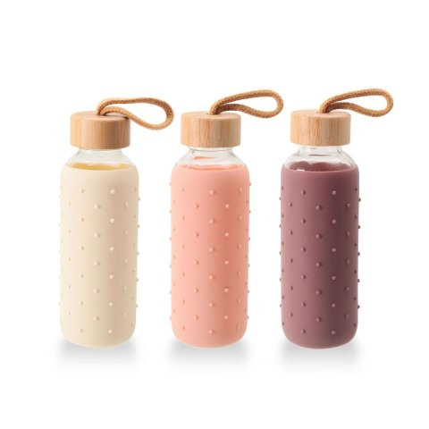 Butelka wody Bewinner Szkło Silikon 400 ml 7 x 7 x 19,8 cm (24 Sztuk)