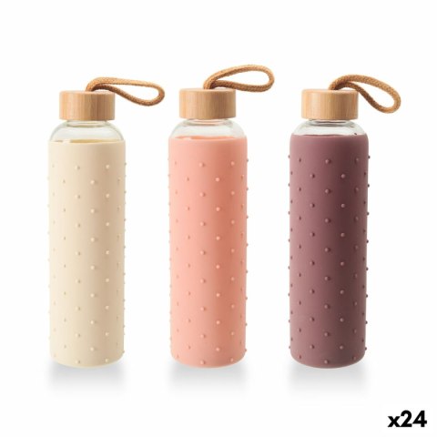 Butelka wody Bewinner Szkło Silikon 600 ml (24 Sztuk)