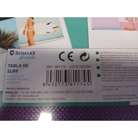 Deska do pływania 83,5 x 45,5 x 5 cm