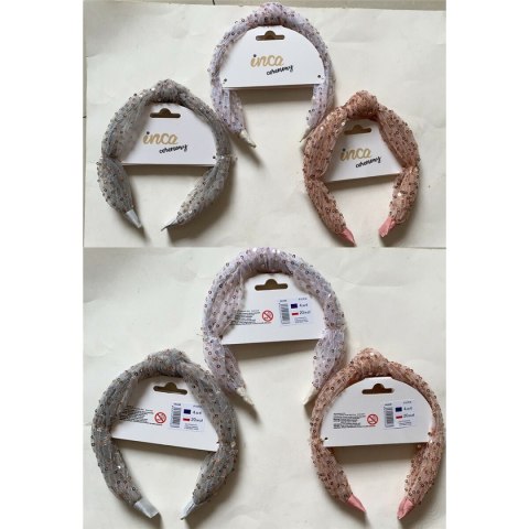 Diadem Inca Cekiny Lasso Różowy