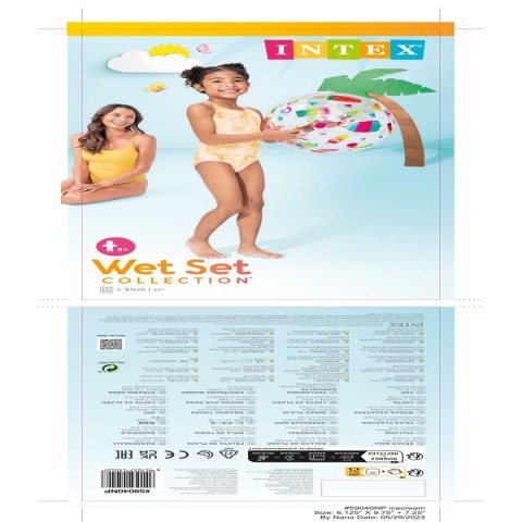 Dmuchana piłka Intex 59040NP 51 cm Biały Wielokolorowy