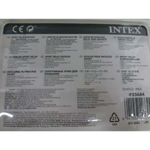 Okulary do Pływania Dziecięce SPORT Intex 55684E Niebieski Różowy