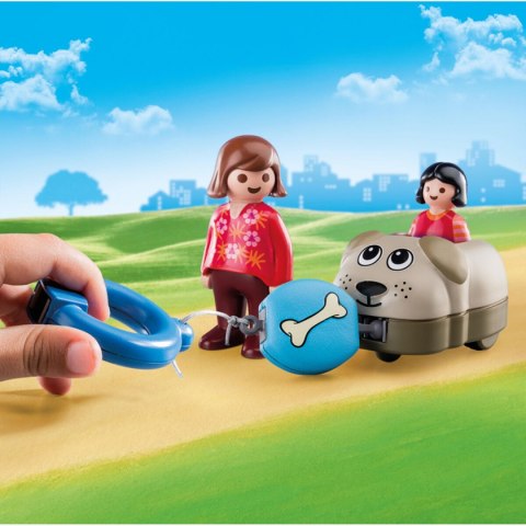 Playset Playmobil 1.2.3 Pies Dzieci 70406 (6 pcs)