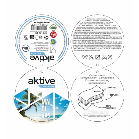 Przenośna Lodówka Aktive 15 L 30 x 18 x 23 cm