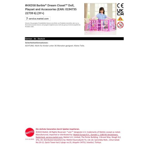 Lalka Barbie Szafa